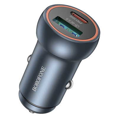 Автомобільний зарядний пристрій Borofone BZ32A 30W QC3.0 black
