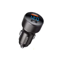 Автомобільний зарядний пристрій Essager ES-CC21 54W, USB-A, USB-C, LCD black