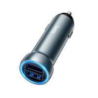 Автомобільний зарядний пристрій Hoco Z54 2 USB 2400 mAh grey