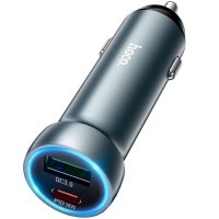 Автомобільний зарядний пристрій Hoco Z54A UAB-A, USB-C PD48W, QC3.0 grey