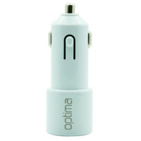 Автомобільний зарядний пристрій Optima 2 USB 2100 mA white