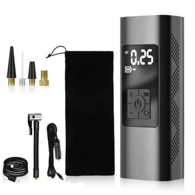Автомобільний компресор портативний XO CZ012 6000 mAh black
