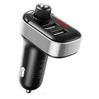 FM трансмітер XO BCC010 Bluetooth, USB 3.1A black