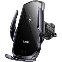 Автотримач Hoco CA202 Plus з бездротовим зарядним 15W black