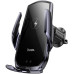 Автотримач Hoco CA202 Plus з бездротовим зарядним 15W black
