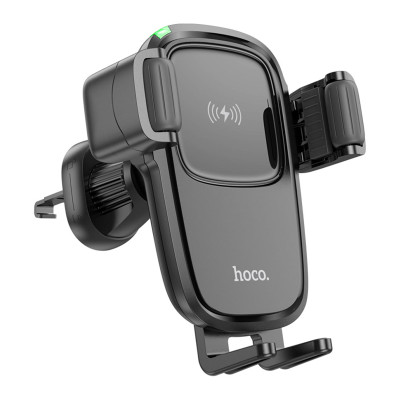 Автотримач Hoco HW1 Pro з бездротовим зарядним 15W black
