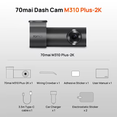 Відеореєстратор Xiaomi 70mai Dash Cam M310 Plus 2K black