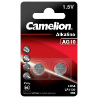 Батарейка Camelion AG10 LR54 Alkaline 2шт (AG10-BP2)