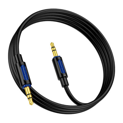Аудіо-кабель Borofone BL20 Silicone AUX 3.5 мм black