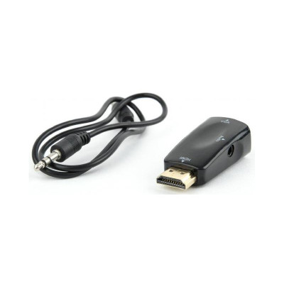 Конвертер HDMI to VGA vith audio black