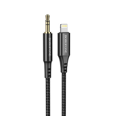 Кабель AUX на Lightning Borofone BL7 1 метр black