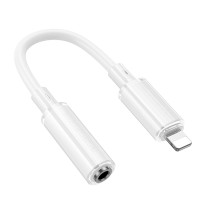 Перехідник iPhone Lightning на 3,5мм Borofone BV22 white