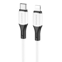 USB кабель Borofone BX79 Silicone Type-C на Lightning 20W white