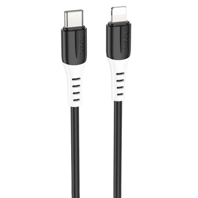 USB кабель Hoco X82 Silicone Type-C на Lightning 20W black