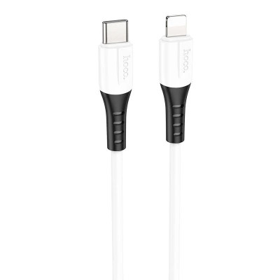 USB кабель Hoco X82 Silicone Type-C на Lightning 20W white
