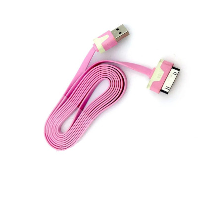 USB кабель iРhone 4G, 4S 30 pin pink
