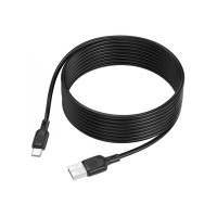 USB кабель Borofone BX113 Silicone microUSB 2 метри black