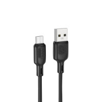 USB кабель Borofone BX113 Silicone microUSB black