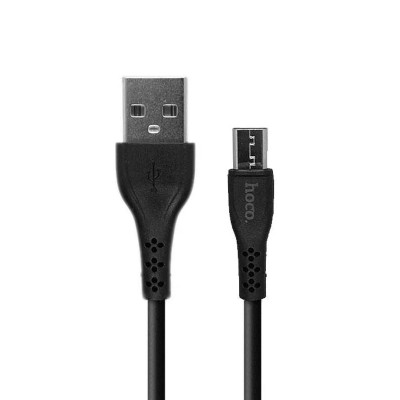 USB кабель Hoco DU24 Giraffe microUSB подовжений конектор black