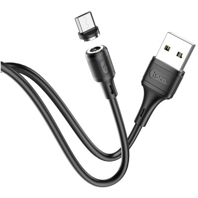 USB кабель Hoco X52 Sereno microUSB магнітний black