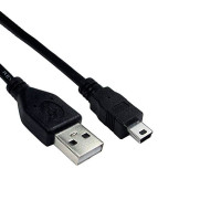 Кабель miniUSB 2 метри black