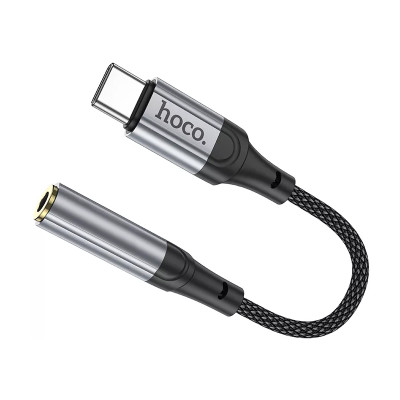 Перехідник на навушники з 3.5 на Type-C Hoco LS36 black