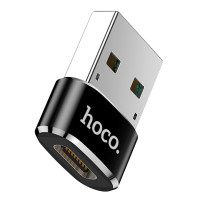 Адаптер USB Type-C to USB A Hoco UA6 black