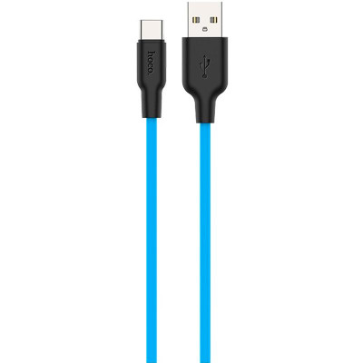 USB кабель Hoco X21 Silicone Type-C black-blue