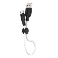 USB кабель Hoco X21 Plus Silicone Type-C 25см black-white