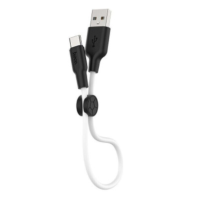 USB кабель Hoco X21 Plus Silicone Type-C 25см black-white