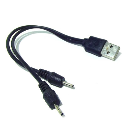USB кабель Nokia 6101 15см, два виходи black