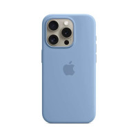 Накладка Original Silicone Case iPhone 15 Pro mist blue