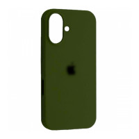 Накладка Original Silicone Case iPhone 16 Plus green army