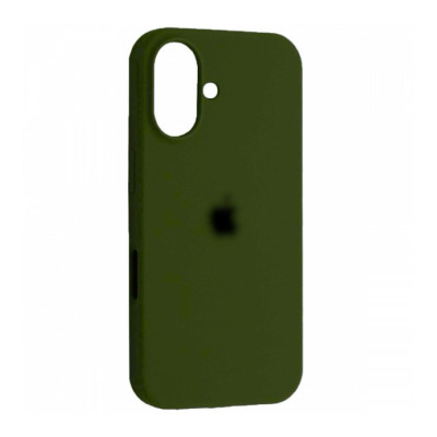 Накладка Original Silicone Case iPhone 16 green army