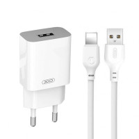 Зарядний пристрій з кабелем Lightning XO L99 1 USB 2400 mAh white