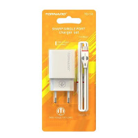 Зарядний пристрій з кабелем microUSB Tornado TD-14 1 USB 2100 mA white