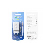 Зарядний пристрій з кабелем Type-C Tornado TD-15 1 USB 3000 mA QC 3.0 white