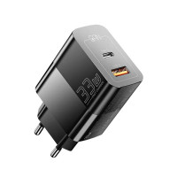 Зарядний пристрій Essager CAN USB-A, Type-C 33W (EC-CD29) black