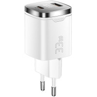 Зарядний пристрій Essager USB-A, Type-C LCD 33W (ES-CD45) white