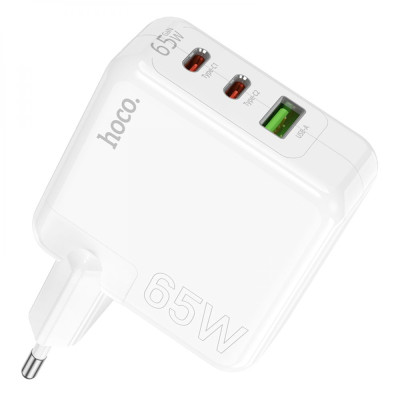 Зарядний пристрій Hoco C115A PD 65W USB-A Type-C white
