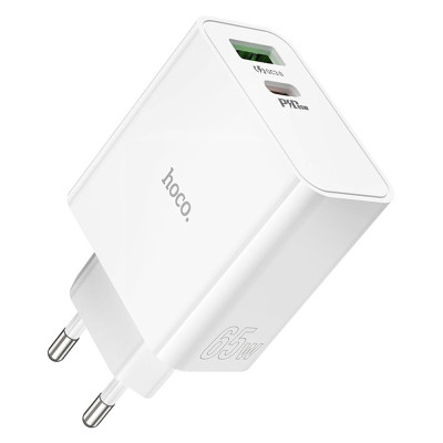 Зарядний пристрій Hoco C113A PD 65W USB-A Type-C white