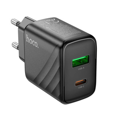 Зарядний пристрій Hoco CS23A USB-A, Type-C 30W black