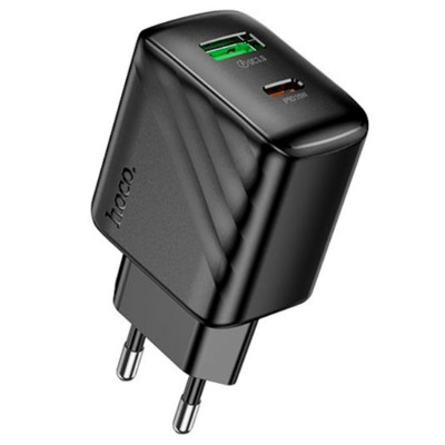 Зарядний пристрій Hoco CS25A PD 20W QC 3.0 USB-A Type-C black