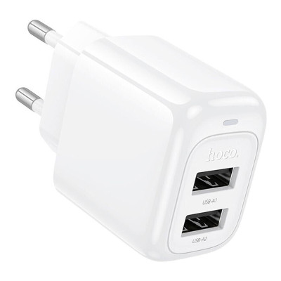 Зарядний пристрій Hoco CS51A 2 USB 2400 mA white
