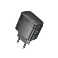 Зарядний пристрій Hoco CS61A USB-A, Type-C 30W black