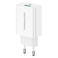 Зарядний пристрій Tornado TD-15 1 USB 3000 mA QC 3.0 white