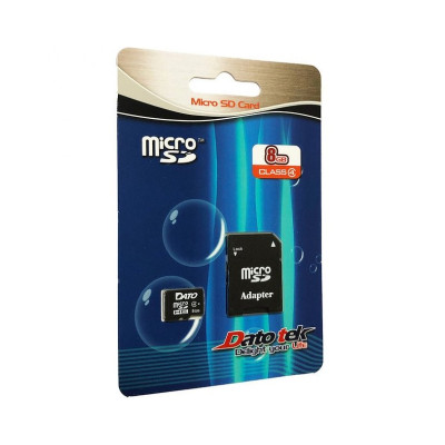 Карта пам'яті microSD 8 Гб Dato з адаптером class 10 Карта пам'яті microSD 8 Гб Dato з адаптером class 10
