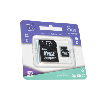 Карта пам'яті microSD 8 Гб T&G class 10 Карта пам'яті microSD 8 Гб T&G class 10