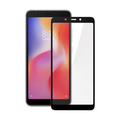 Захисне скло Glass Xiaomi Redmi 6, 6A Full Glue black