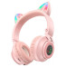 Навушники Bluetooth Borofone BO18 CAT Ear накладні pink